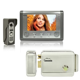 Kit Interfon video SilverCloud House 715 cu ecran LCD de 7 inch si Yala electromagnetica SilverCloud YR300