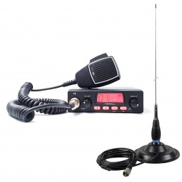 Kit Statie radio CB TTi TCB-550 EVO + Antena PNI ML145 cu magnet
