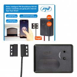 Releu inteligent PNI SmartHome RG120 WiFi pentru comanda deschidere usa garaj/poarta monitorizata prin internet cu App T