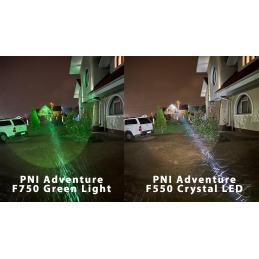 Lanterna PNI Adventure F750 Green Light din aluminiu, LED 10W, 500 lm, pana la 850 m, IP44, acumulator 4000mAh inclus, i