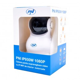 Camera supraveghere video PNI IP930W 1080P 2 MP cu IP P2P PTZ wireless, slot card microSD