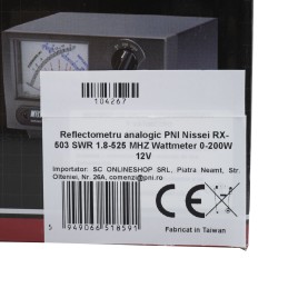 Reflectometru analogic PNI Nissei RX-503 SWR 1.8-525 MHZ Wattmeter 0-200W 12V