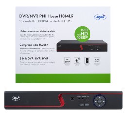 DVR / NVR PNI House H814LR - 16 canale IP full HD 1080P sau 4 canale analogice 5MP